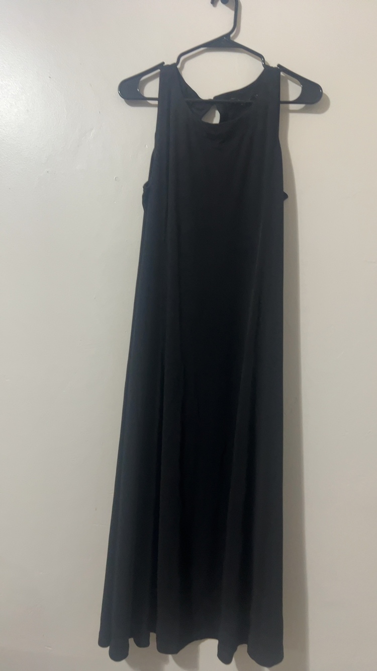 Susan Graver Women's Black Sleeveless Dress Large